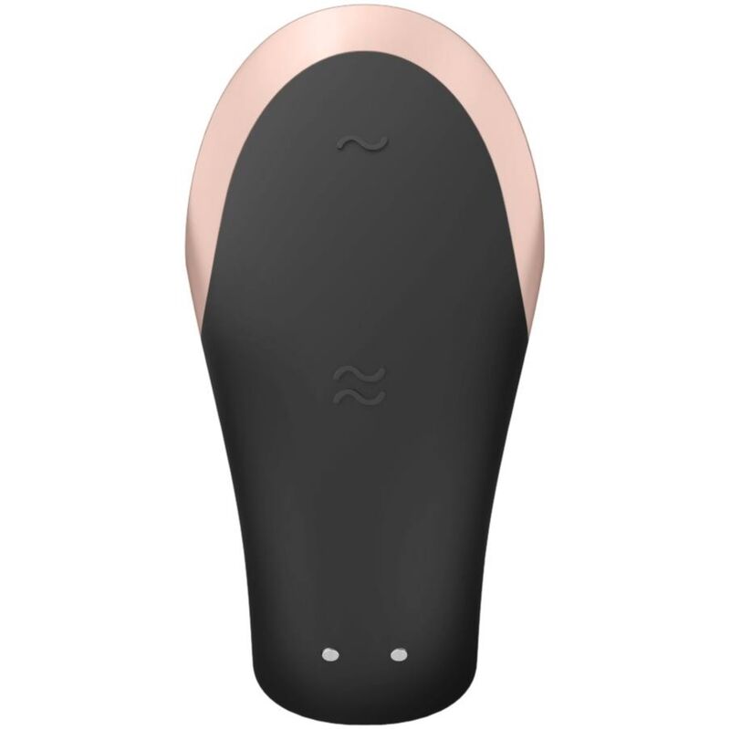 SATISFYER - DOUBLE LOVE LUXURY PARTNER VIBRATOR BLACK - Kink&Play