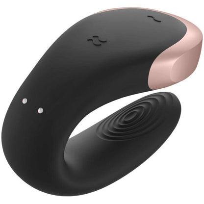 SATISFYER - DOUBLE LOVE LUXURY PARTNER VIBRATOR BLACK - Kink&Play