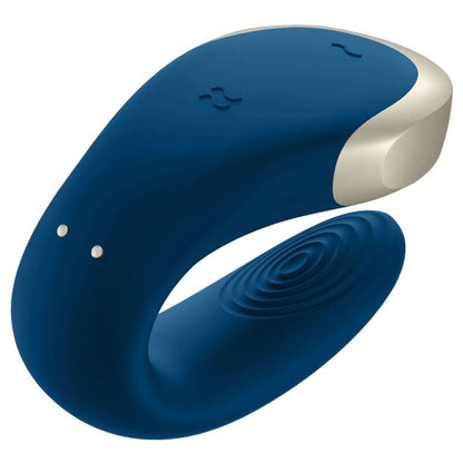 SATISFYER - DOUBLE LOVE LUXURY PARTNER VIBRATOR BLUE - Kink&Play