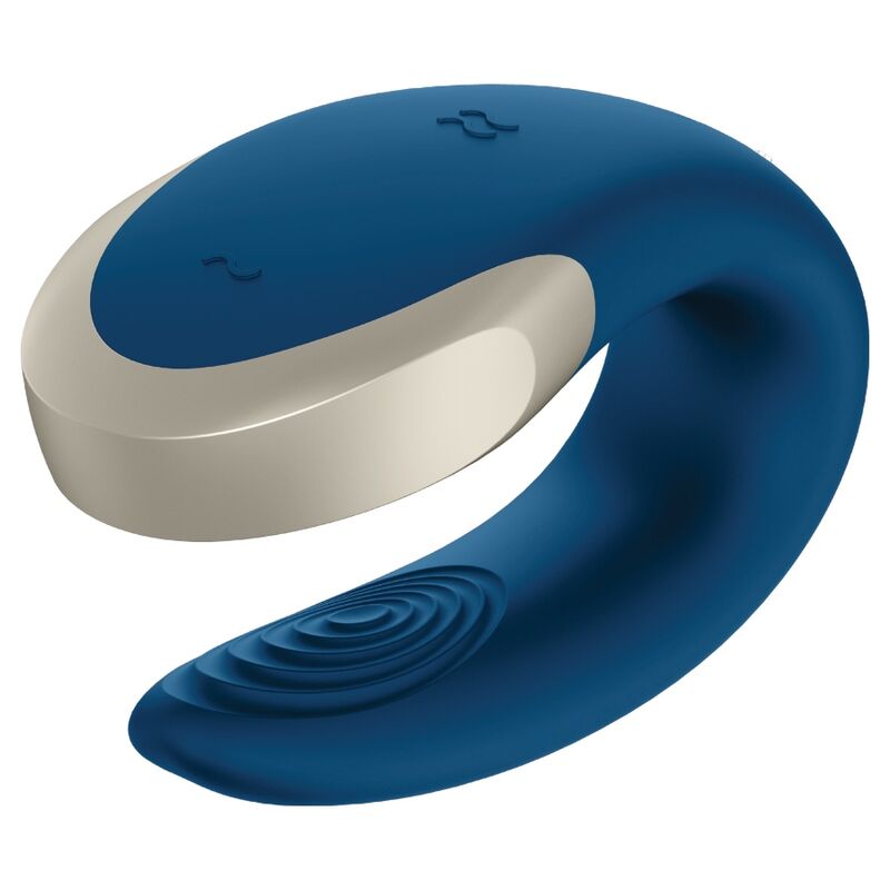 SATISFYER - DOUBLE LOVE LUXURY PARTNER VIBRATOR BLUE - Kink&Play