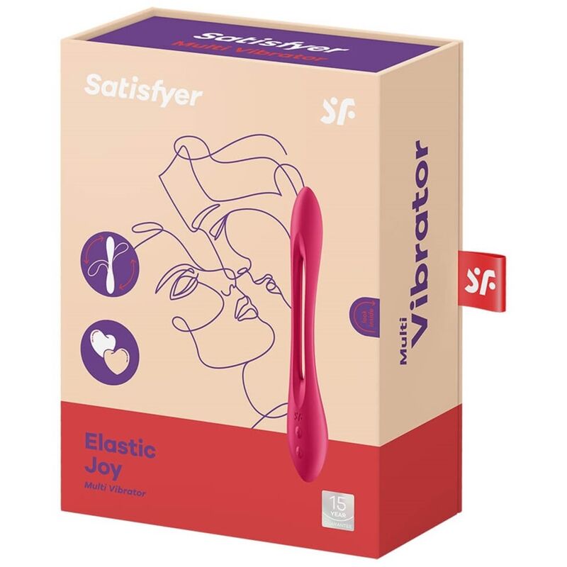 SATISFYER - ELASTIC JOY MULTI VIBRATOR RED - Kink&Play