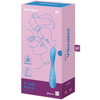 SATISFYER - G - SPOT FLEX 4+ MULTI VIBRATOR APP BLUE - Kink&Play