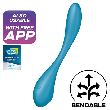 SATISFYER - G - SPOT FLEX 5 MULTI VIBRATOR BLUE - Kink&Play