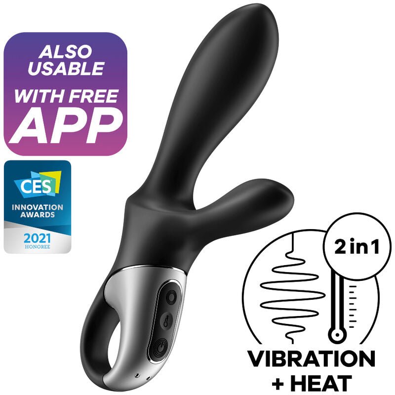 SATISFYER - HEAT CLIMAX+ ANAL VIBRATOR APP BLACK - Kink&Play
