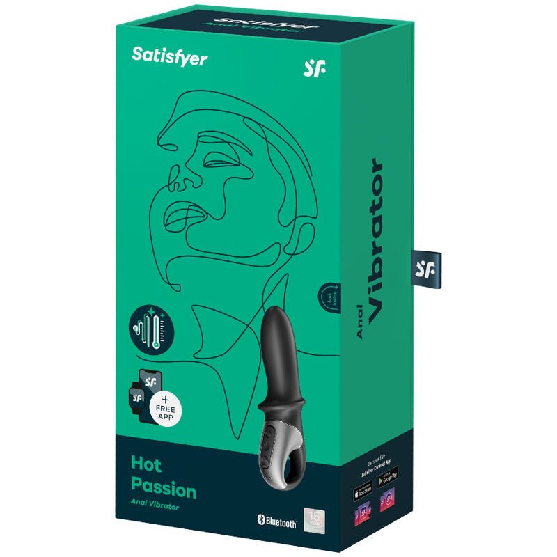 SATISFYER - HOT PASSION ANAL VIBRATOR APP BLACK - Kink&Play