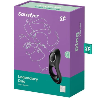 SATISFYER - LEGENDARY DUO RING VIBRATOR BLACK - Kink&Play