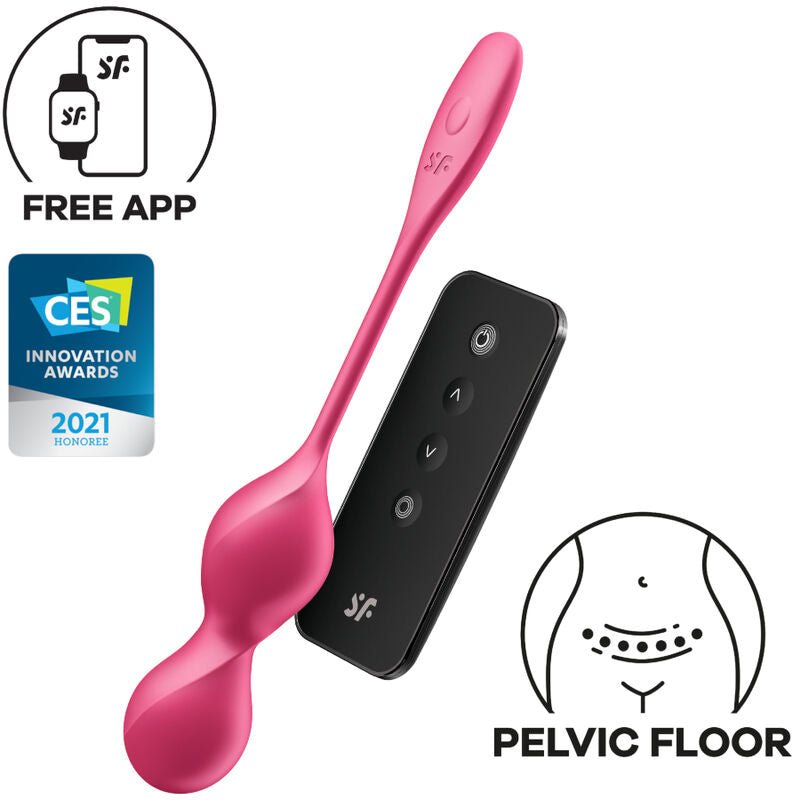 SATISFYER - LOVE BIRDS 2 VIBRATING KEGEL BALLS + FREE APP - Kink&Play