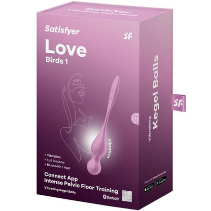 SATISFYER - LOVE BIRDS VIBRATING KEGEL BALLS PINK - Kink&Play