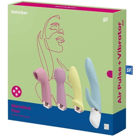 SATISFYER - MARVELOUS FOUR VIBRATOR & AIR PULSE SET - Kink&Play