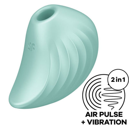 SATISFYER - PEARL DIVER AIR PULSE STIMULATOR & VIBRATOR GREEN - Kink&Play