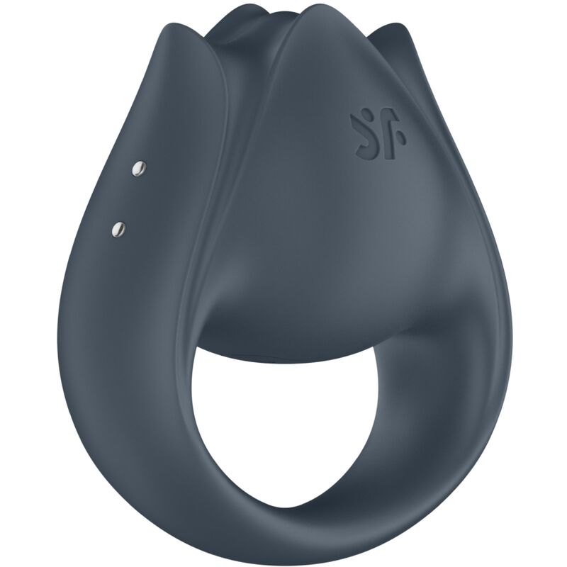 SATISFYER - PERFECT PAIR 2 MULTIVIBRATOR 2 IN 1 PENIS RING AND FINGER STIMULATOR GREY - Kink&Play