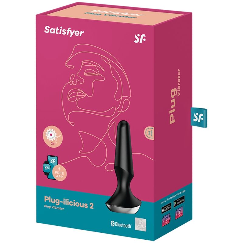 SATISFYER - PLUG ILICIOUS 2 PLUG VIBRATOR BLACK - Kink&Play