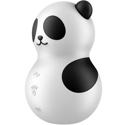 SATISFYER - POCKET PANDA STIMULATOR & VIBRATOR BLACK AND WHITE - Kink&Play