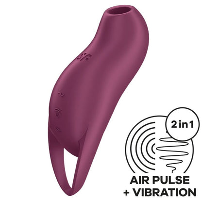 SATISFYER - POCKET PRO 1 CLITORIS STIMULATOR GARNET - Kink&Play