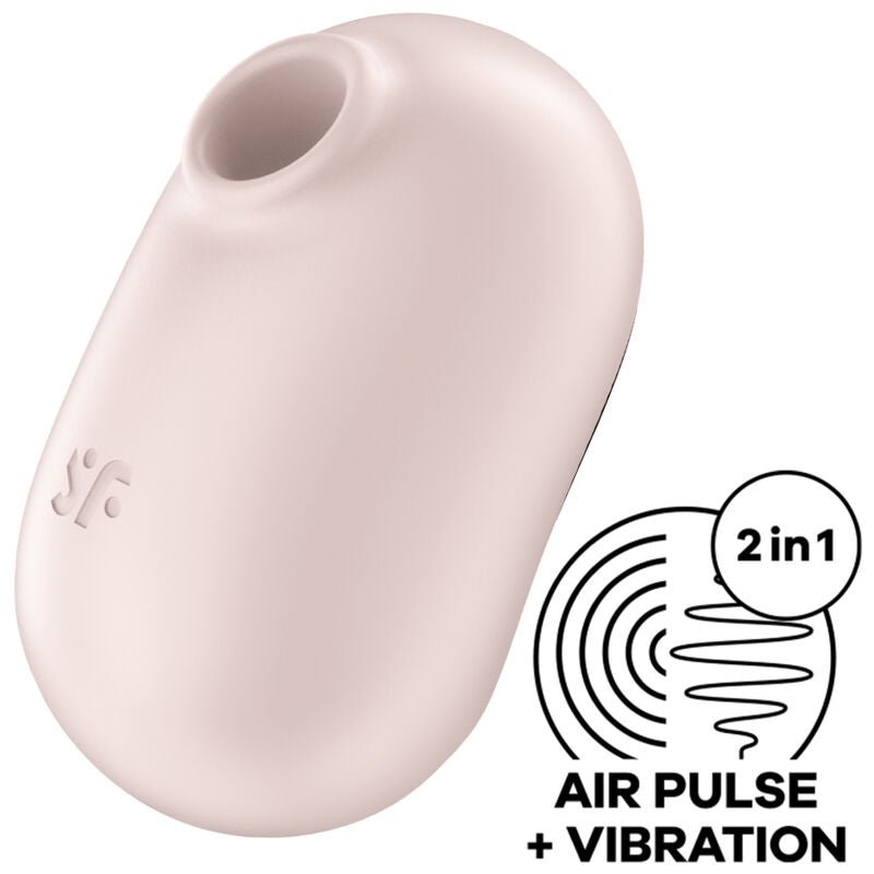 SATISFYER - PRO TO GO 2 DOUBLE AIR PULSE STIMULATOR & VIBRATOR VIOLET - Kink&Play