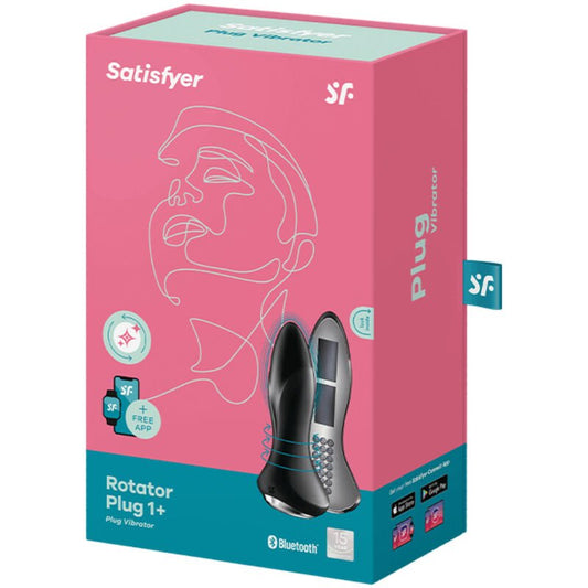 SATISFYER - ROTATOR PLUG 1+ VIBRATING PLUG APP RED - Kink&Play