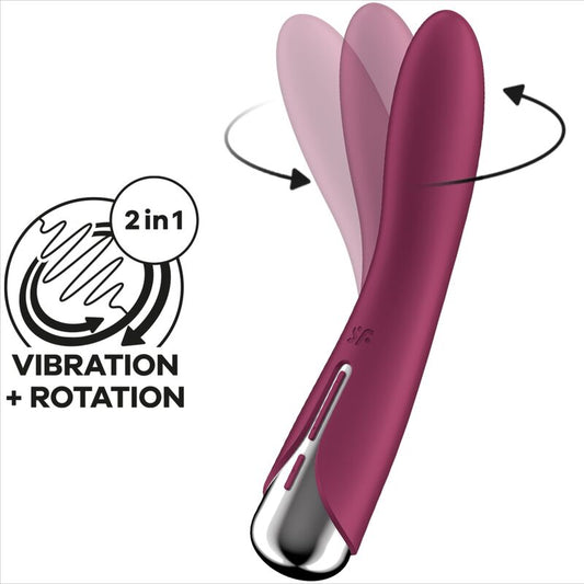 SATISFYER - SPINNING VIBE 1 G - SPOT ROTATOR VIBRATOR RED - Kink&Play