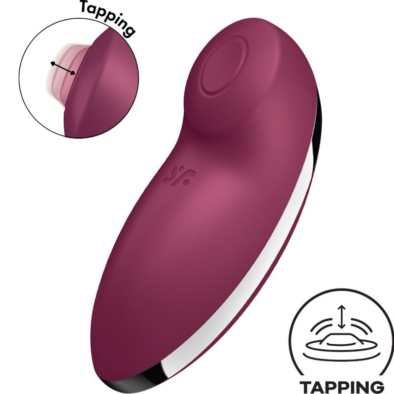 SATISFYER - TAP & CLIMAX 2 VIBRATOR & STIMULATOR RED - Kink&Play
