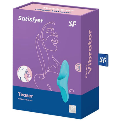 SATISFYER - TEASER FINGER VIBRATOR BLUE LIGHT - Kink&Play