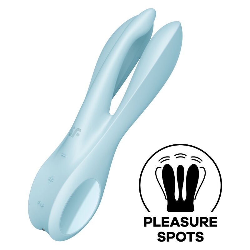 SATISFYER - THREESOME 1 VIBRATOR BLUE - Kink&Play