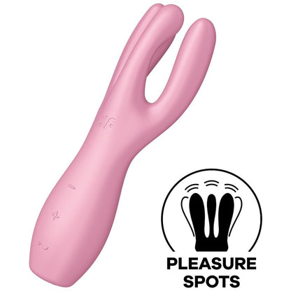 SATISFYER - THREESOME 3 VIBRATOR PINK - Kink&Play