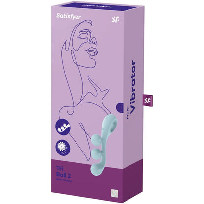 SATISFYER - TRI BALL 2 MULTI VIBRATOR BLUE - Kink&Play