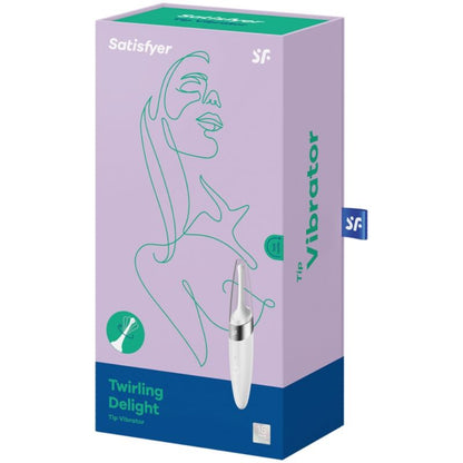 SATISFYER - TWIRLING DELIGHT CLIT TIP VIBRATOR WHITE - Kink&Play