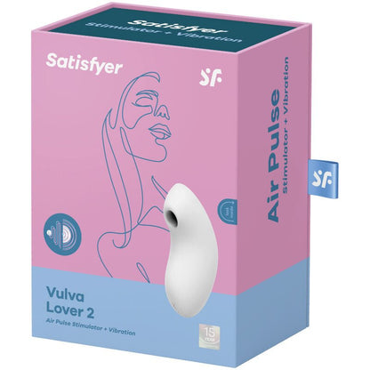 SATISFYER - VULVA LOVER 2 AIR PULSE STIMULATOR & VIBRATOR BLUE - Kink&Play