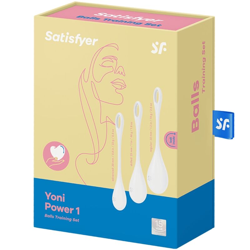 SATISFYER - YONI POWER 1 TRAINING SET WHITE - Kink&Play