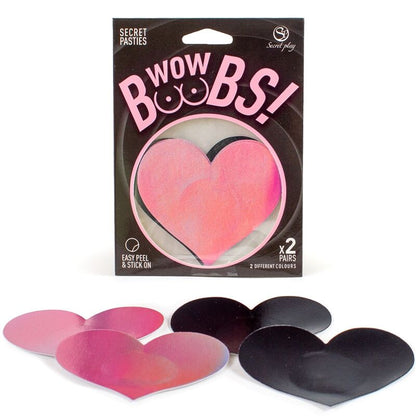 SECRET PLAY - WOW BOOBS! HEART NIPPLE COVERS - Kink&Play