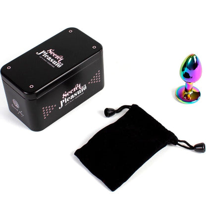 SECRETPLAY - METAL BUTT PLUG RAINBOW SMALL SIZE 7 CM - Kink&Play