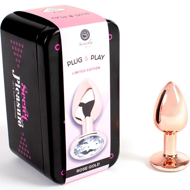 SECRETPLAY - METAL BUTT PLUG ROSE GOLD SMALL SIZE 7 CM - Kink&Play