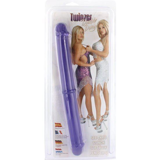 SEVEN CREATIONS - DOUBLE PENIS 30 CM PURPLE - Kink&Play