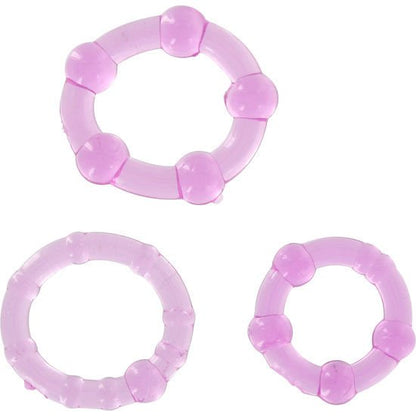 SEVEN CREATIONS - SET OF THREE LILAC PENIS RINGS - Kink&Play