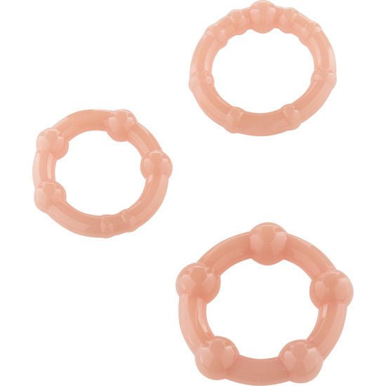 SEVEN CREATIONS - SET OF THREE SKIN PENIS RINGS - Kink&Play