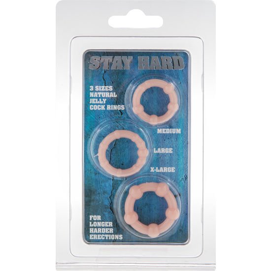 SEVEN CREATIONS - SET OF THREE SKIN PENIS RINGS - Kink&Play