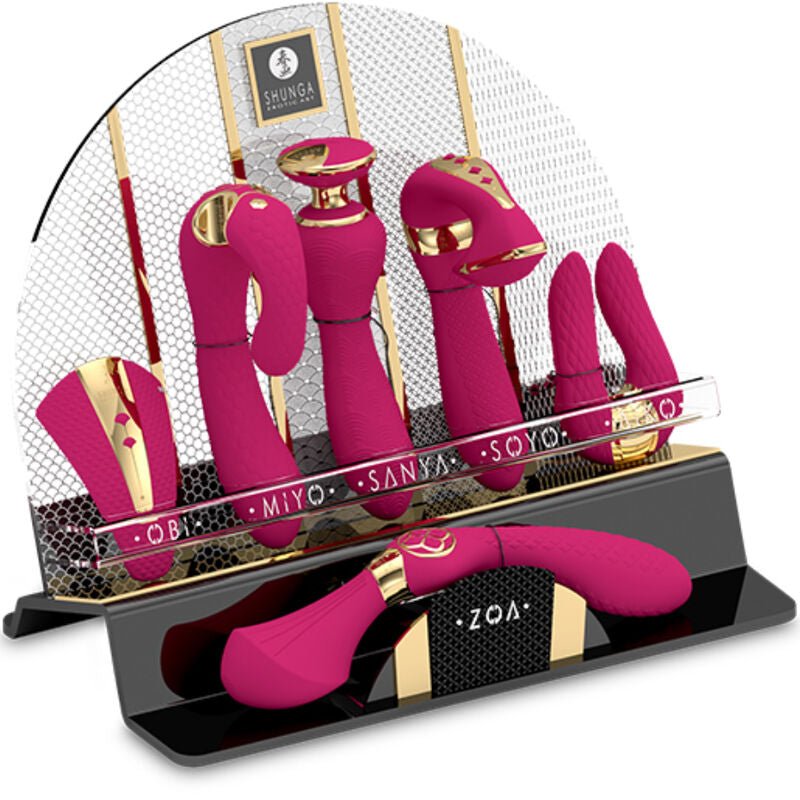 SHUNGA - DISPLAY OF 6 FUCHSIA INTIMATE MASSAGERS - Kink&Play