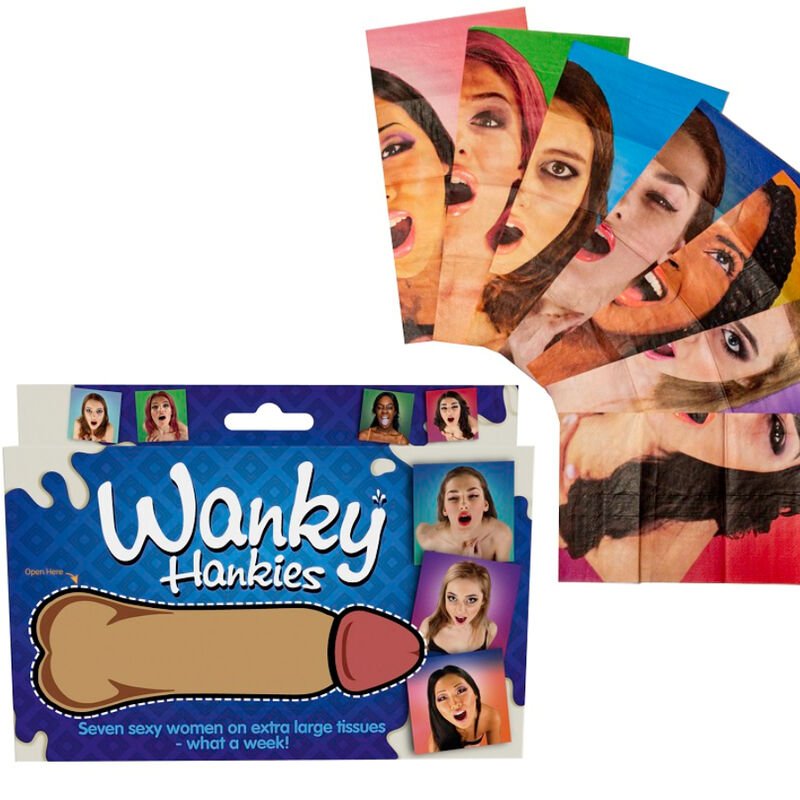 SPENCER & FLEETWOOD - WANKY HANKIES 7 EXTRA LARGE WOMEN'S HANDKERCHIEFS - Kink&Play