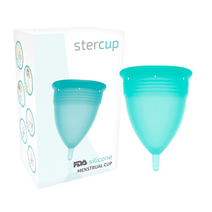 STERCUP - FDA SILICONE MENSTRUAL CUP AQUAMARINE - SIZE L - Kink&Play