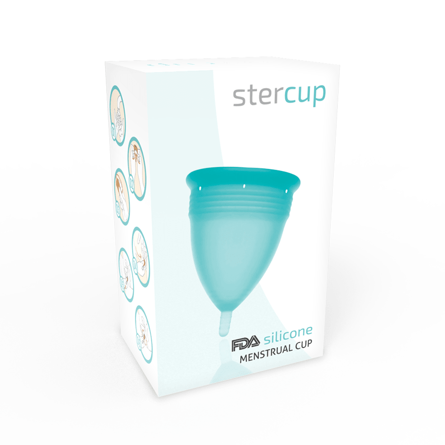 STERCUP - FDA SILICONE MENSTRUAL CUP AQUAMARINE - SIZE L - Kink&Play
