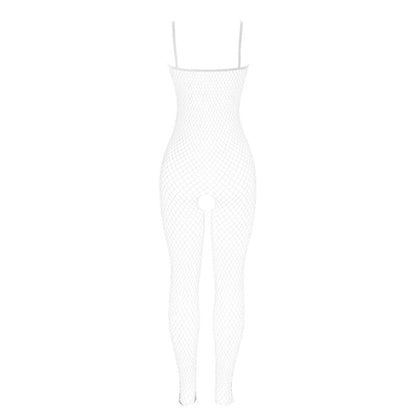SUBBLIME - 951740 BODYSTOCKING WHITE FISHNET CROTCHLESS WITH BOWS ONE SIZE - Kink&Play