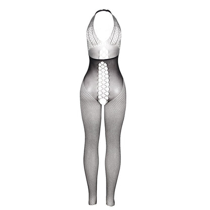 SUBBLIME - 951832 BODYSTOCKING WITH OPEN BACK AND CROSS DETAILS BLACK ONE SIZE - Kink&Play