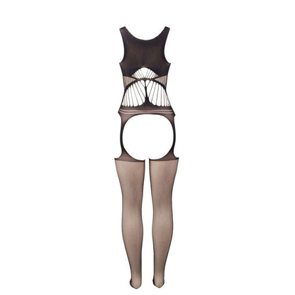SUBBLIME - 951900 FISHNET CROTCHLESS BODYSTOCKING WITH CUP AND OPEN SHOULDERS BLACK ONE SIZE - Kink&Play