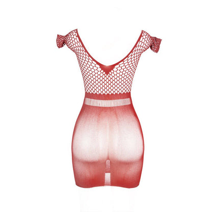 SUBBLIME - 951924 SHORT RED CROCHET GRILL DRESS ONE SIZE - Kink&Play