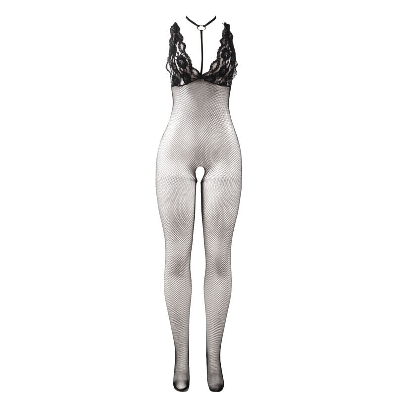 SUBBLIME - 951993 BLACK TRANSPARENT FISHNET CROTCHLESS BODYSTOCKING ONE SIZE - Kink&Play