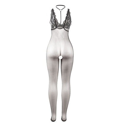 SUBBLIME - 951993 BLACK TRANSPARENT FISHNET CROTCHLESS BODYSTOCKING ONE SIZE - Kink&Play