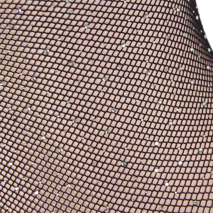 SUBBLIME - 952297 GLOSSY FISHNET BODY WITH OFF SHOULDERS LONG SLEEVE BLACK ONE SIZE - Kink&Play