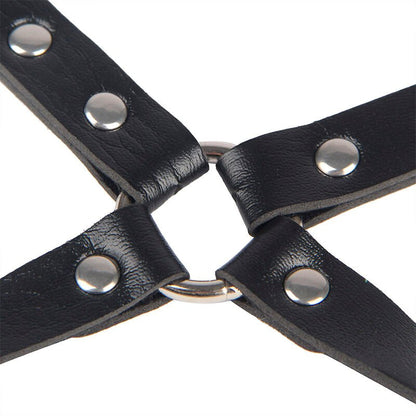 SUBBLIME - 953690 HANDCUFFS WITH BONDAGE BELT BLACK ONE SIZE - Kink&Play