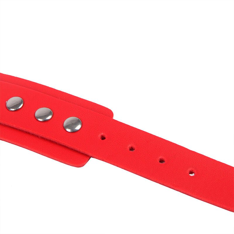 SUBBLIME - 953706 HANDCUFFS WITH BONDAGE BELT RED ONE SIZE - Kink&Play