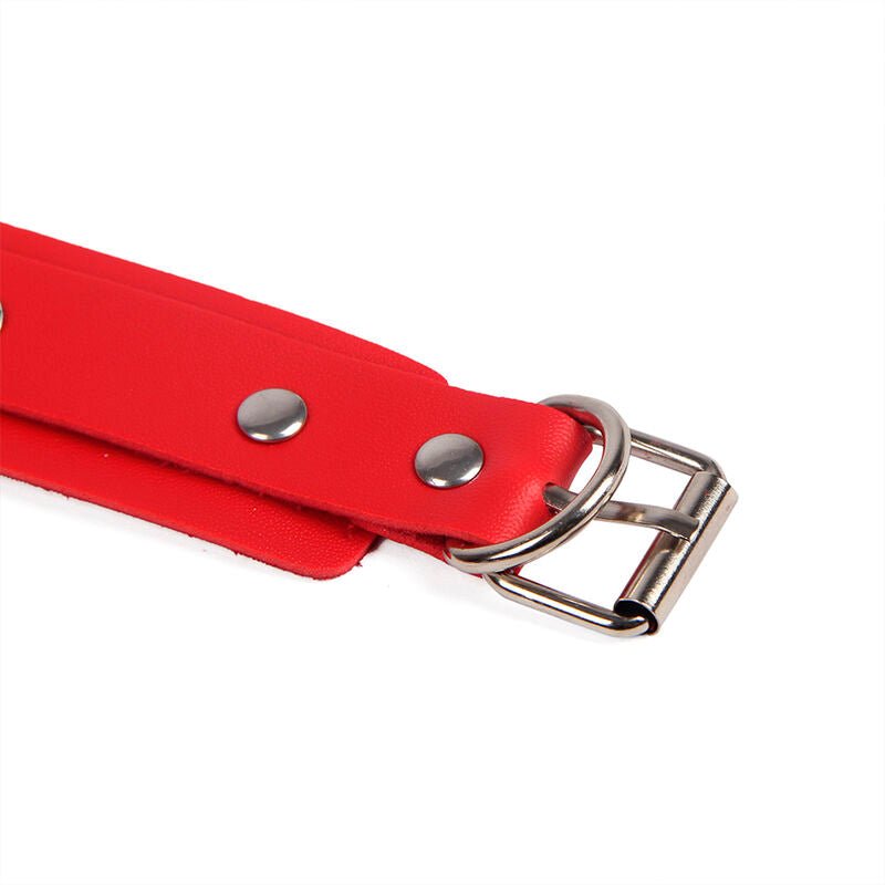SUBBLIME - 953706 HANDCUFFS WITH BONDAGE BELT RED ONE SIZE - Kink&Play